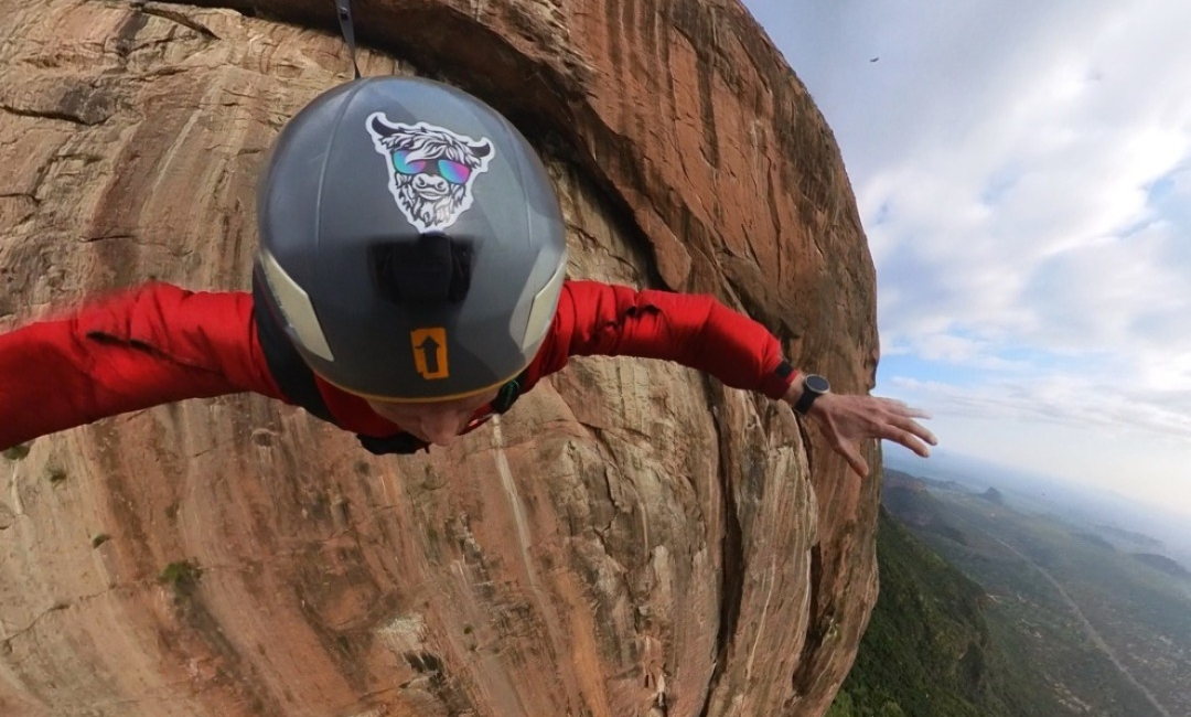 A world-first base-jump off Mount Kenya